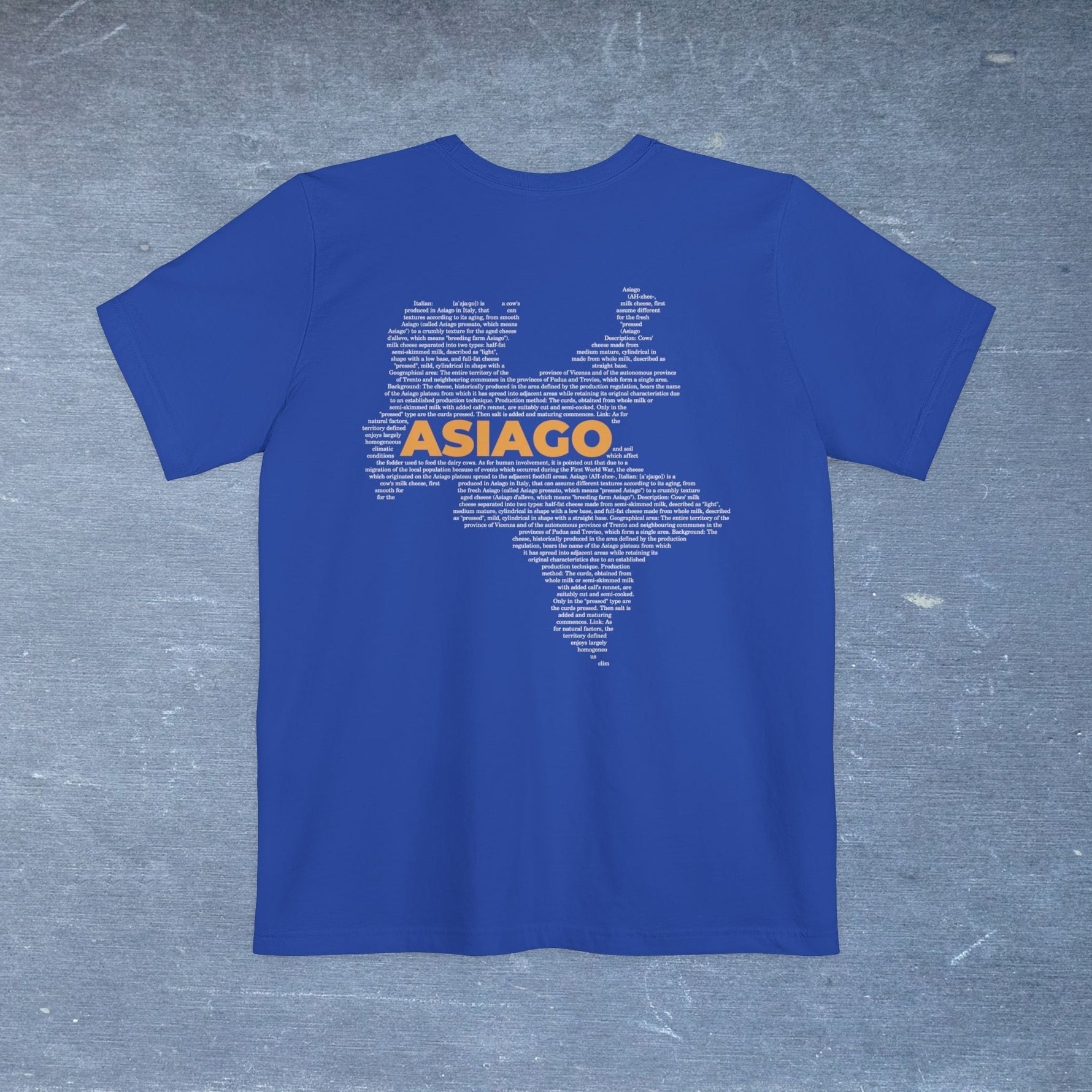 Asiago Cheese Map - Pocket T-shirt-T-Shirt-gift ideas for foodies-Knife Shift