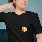 Asiago Cheese Map - Pocket T-shirt-T-Shirt-gift ideas for foodies-Knife Shift