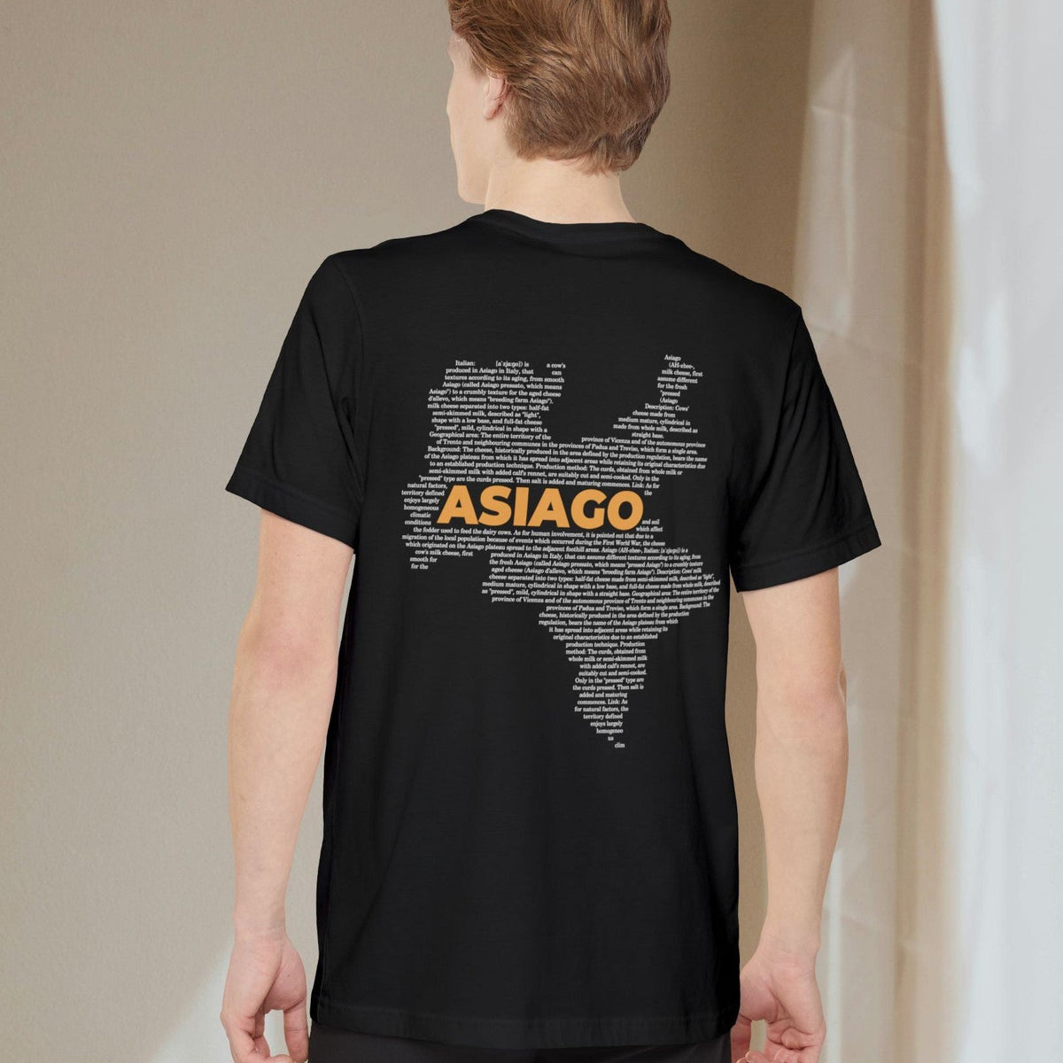 Asiago Cheese Map - Pocket T-shirt-T-Shirt-gift ideas for foodies-Knife Shift