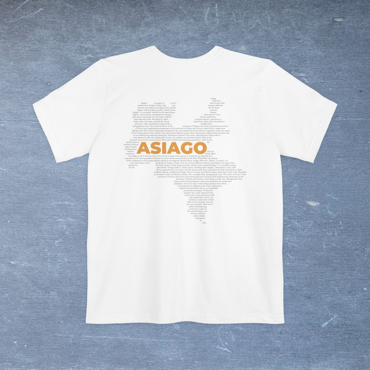 Asiago Cheese Map - Pocket T-shirt-T-Shirt-gift ideas for foodies-Knife Shift