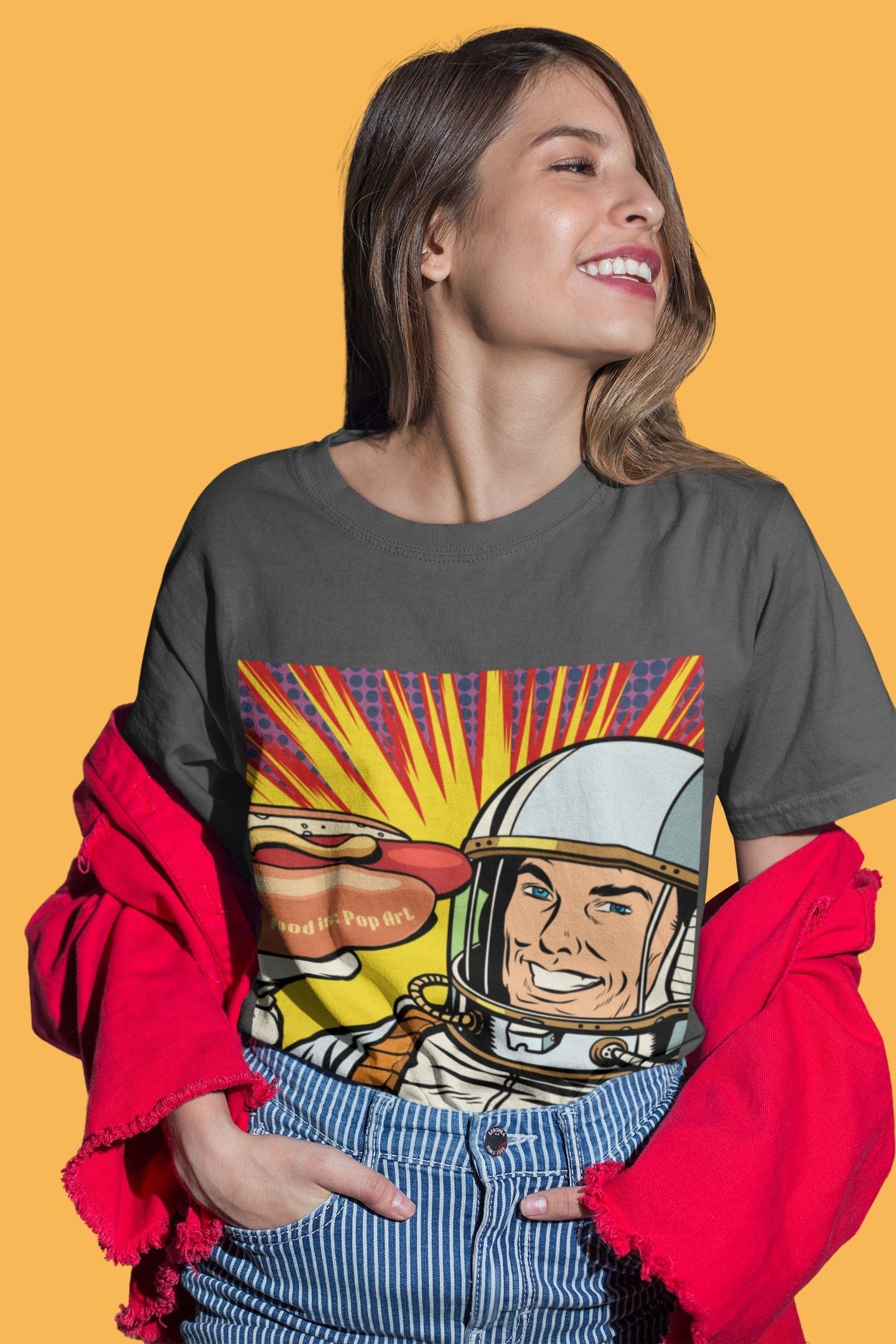 Astronaut Hotdog - Food Pop Art Unisex Tee-T-Shirt-gift ideas for foodies-Knife Shift