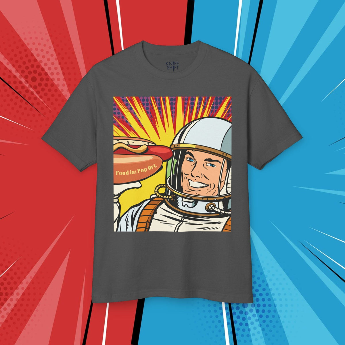 Astronaut Hotdog - Food Pop Art Unisex Tee-T-Shirt-gift ideas for foodies-Knife Shift