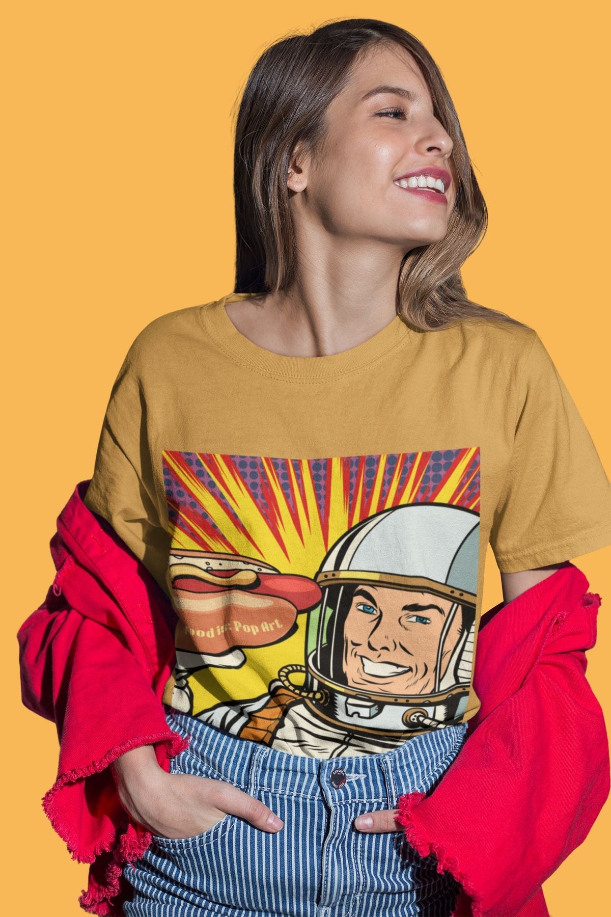 Astronaut Hotdog - Food Pop Art Unisex Tee-T-Shirt-gift ideas for foodies-Knife Shift