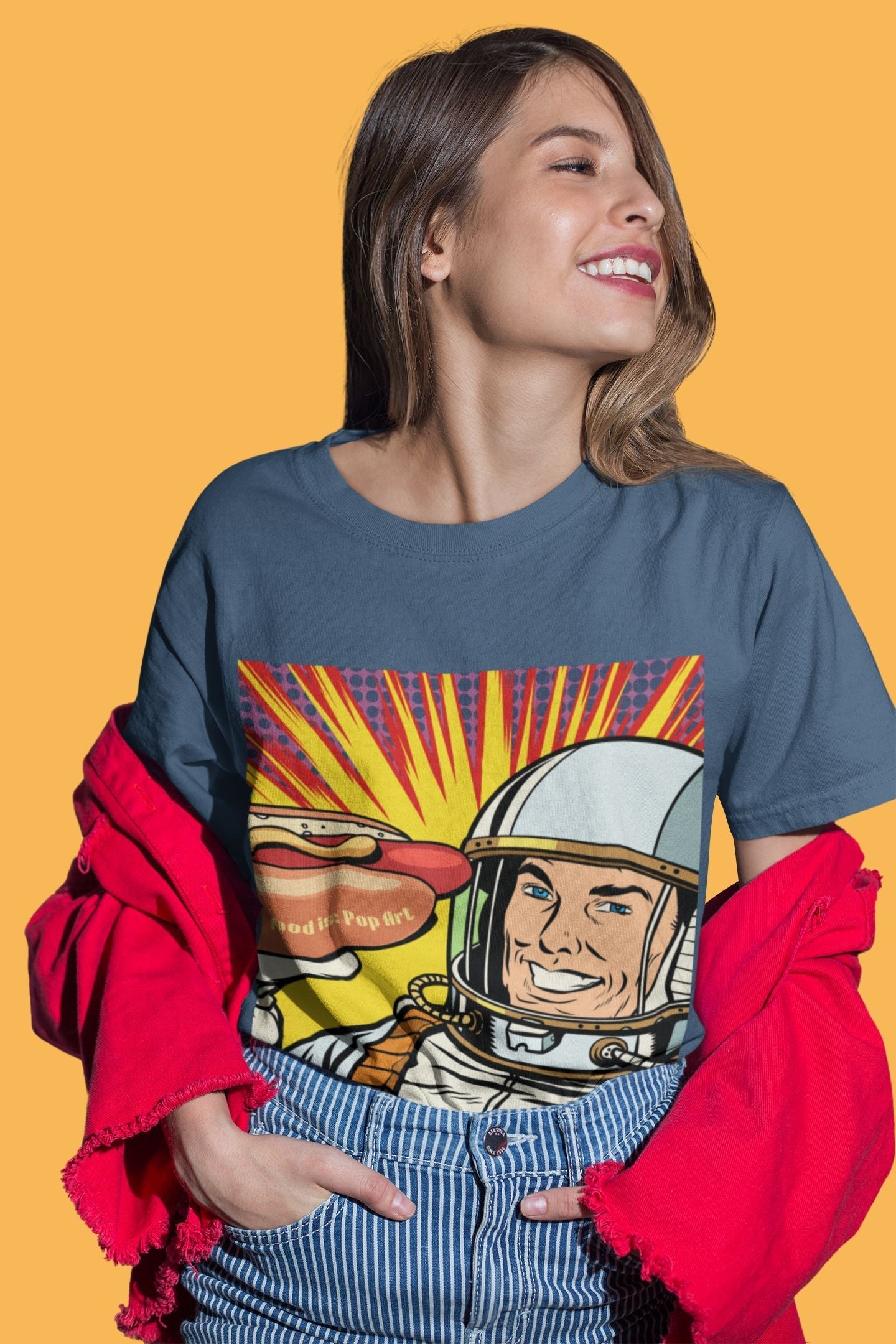 Astronaut Hotdog - Food Pop Art Unisex Tee-T-Shirt-gift ideas for foodies-Knife Shift