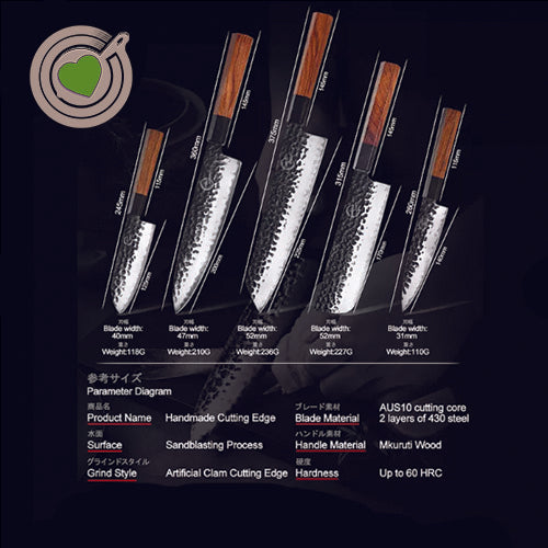 AUS10 5pc Knife Set (FREE DELIVERY) - Knife Shift