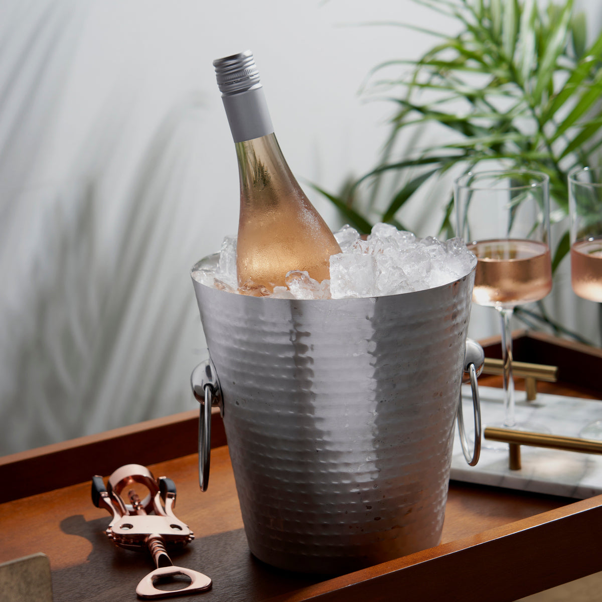 Irving Stainless Steel Hammered Ice Bucket - Knife Shift
