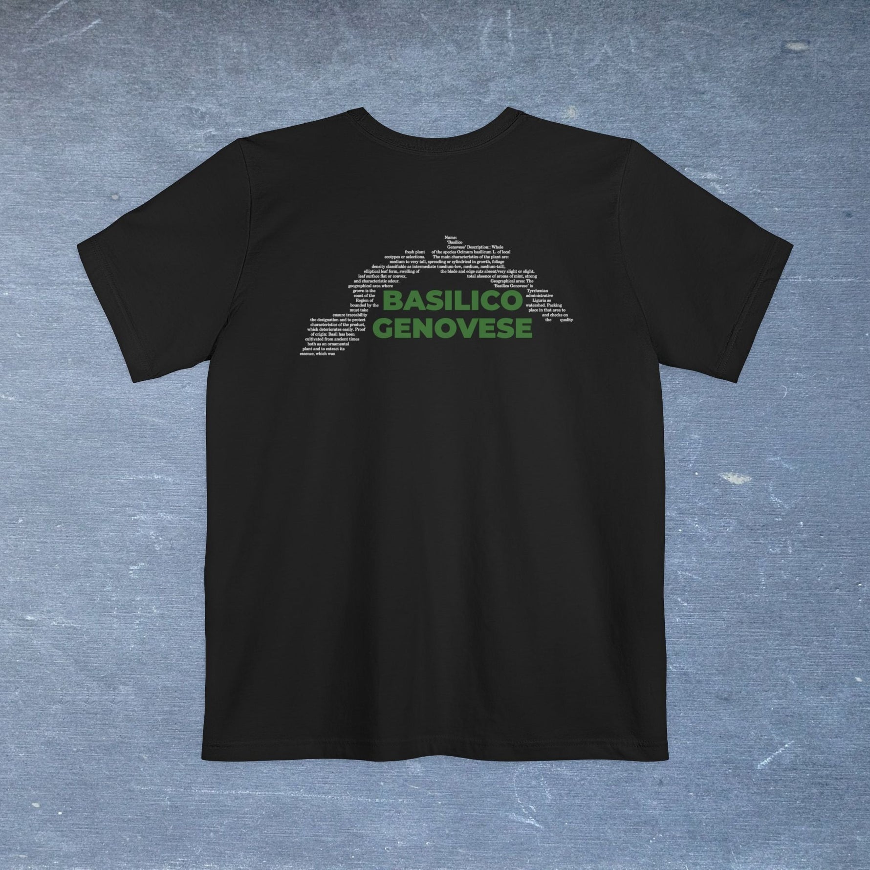 Basilico Genovese Map - Pocket T-shirt-T-Shirt-gift ideas for foodies-Knife Shift