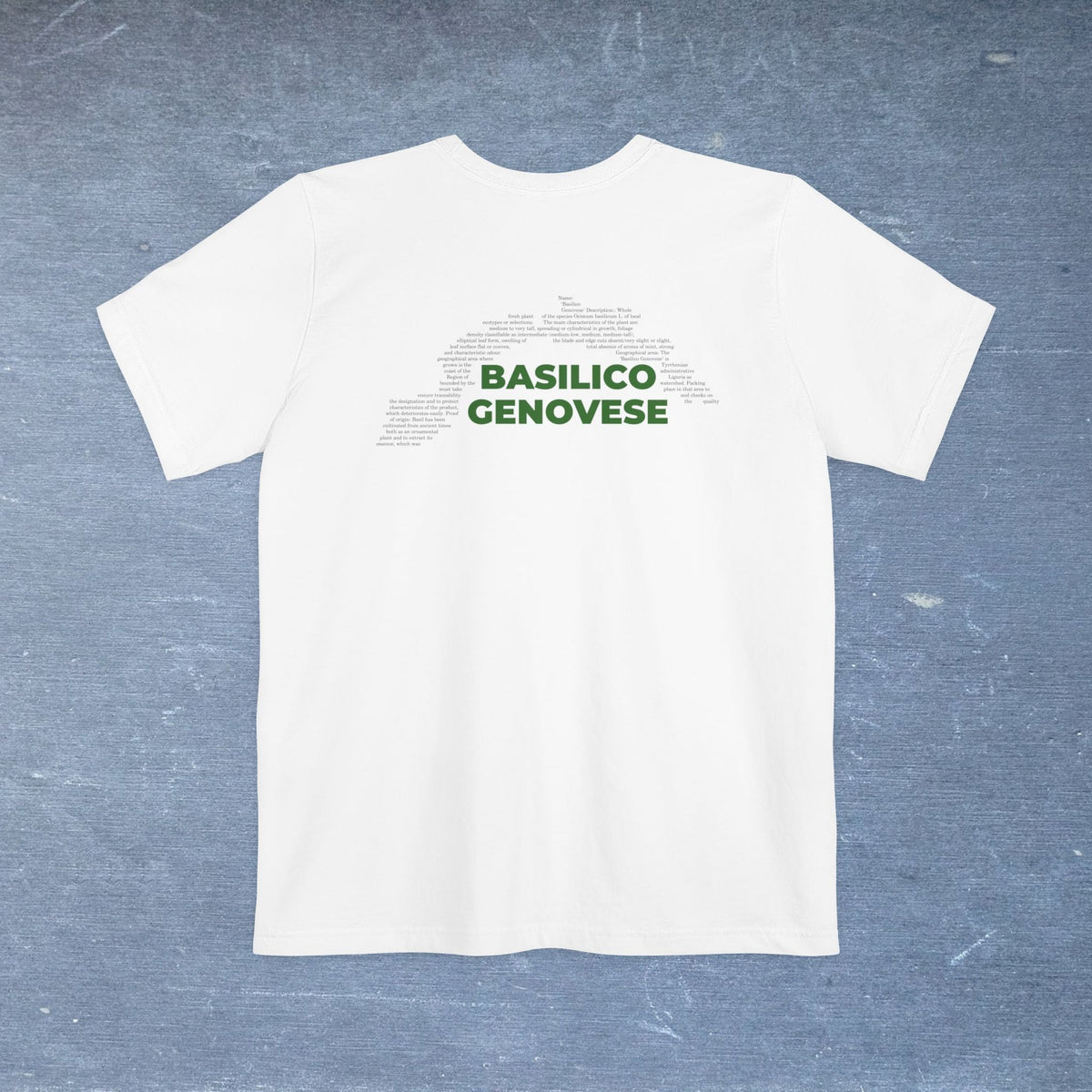 Basilico Genovese Map - Pocket T-shirt-T-Shirt-gift ideas for foodies-Knife Shift