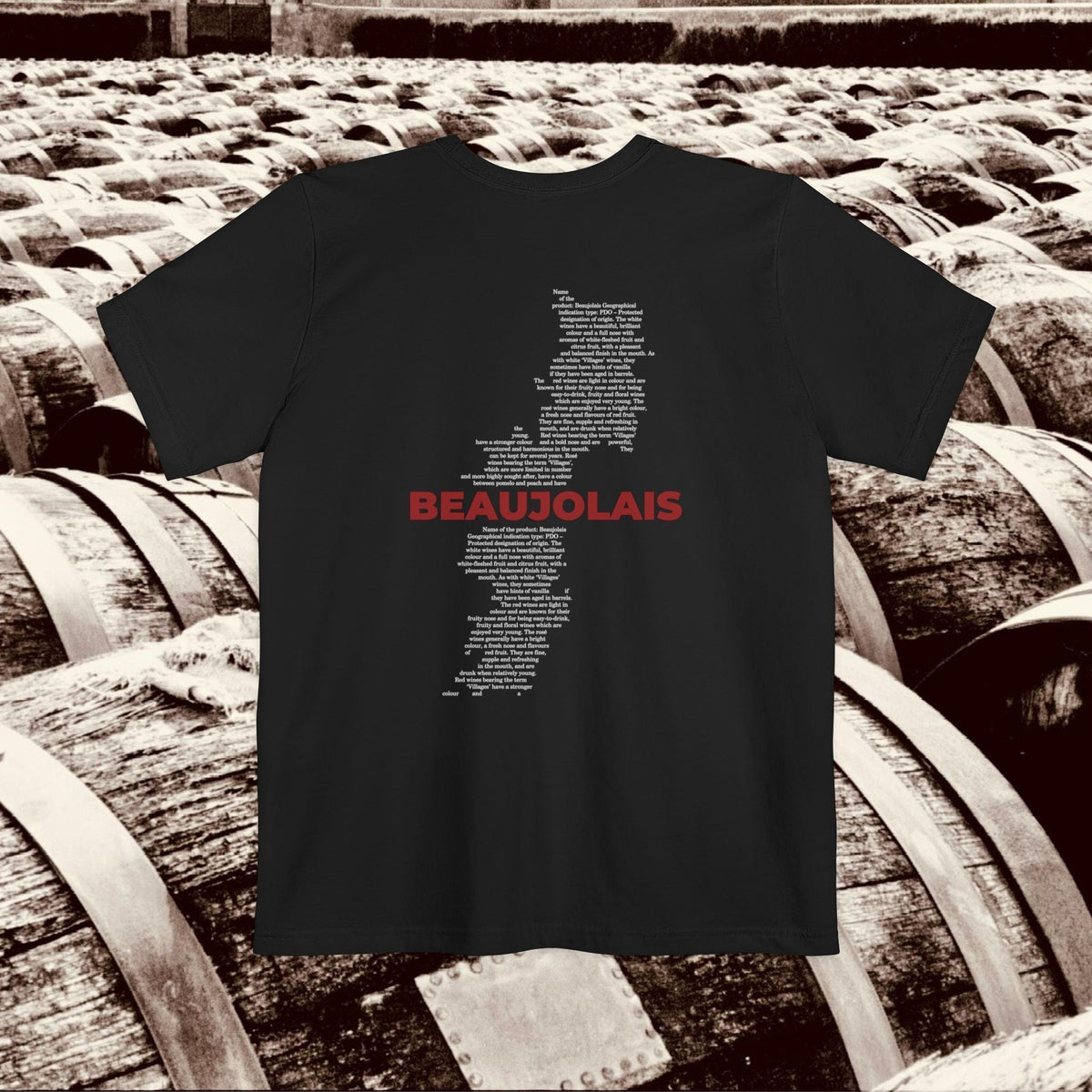 Beaujolais Wine Map - Pocket T-shirt-T-Shirt-gift ideas for foodies-Knife Shift