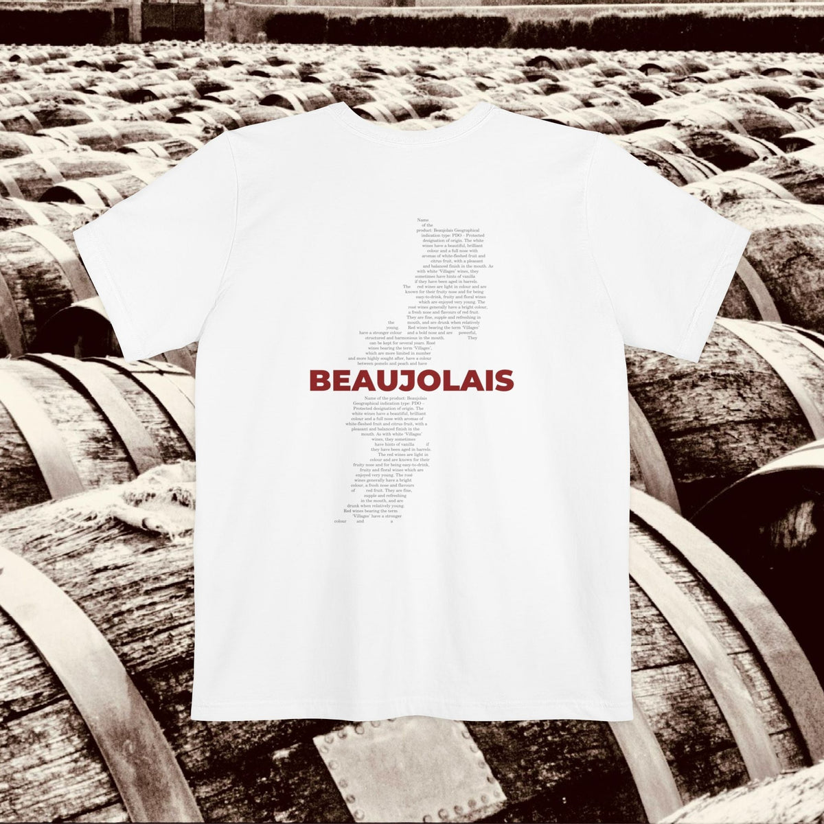 Beaujolais Wine Map - Pocket T-shirt-T-Shirt-gift ideas for foodies-Knife Shift