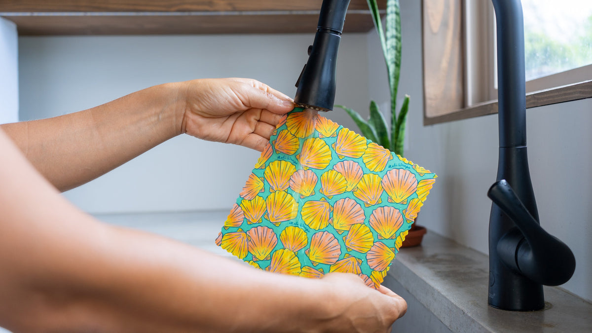 Beeswax Food Wrap - Sunrise Shell Print - Knife Shift