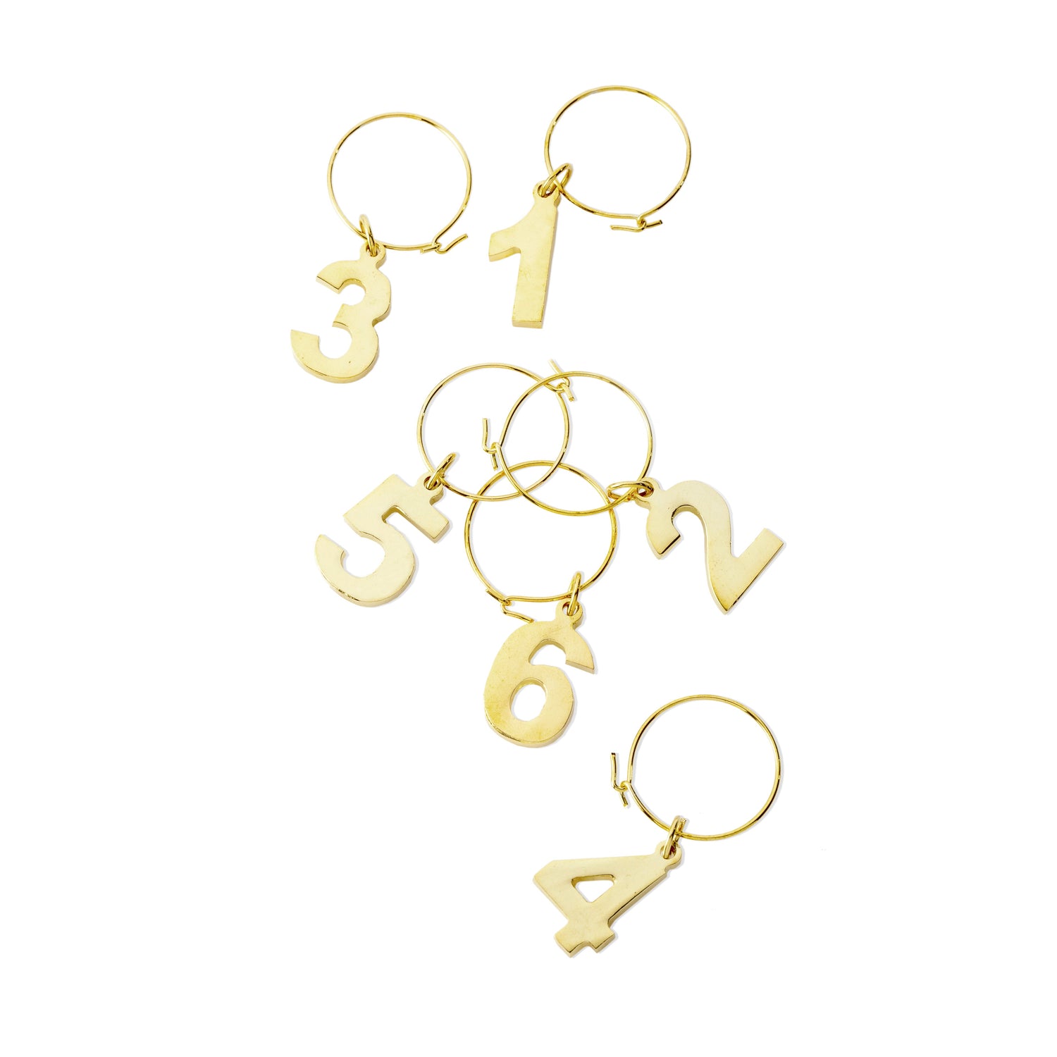 Gold Plated Wine Charms - Knife Shift