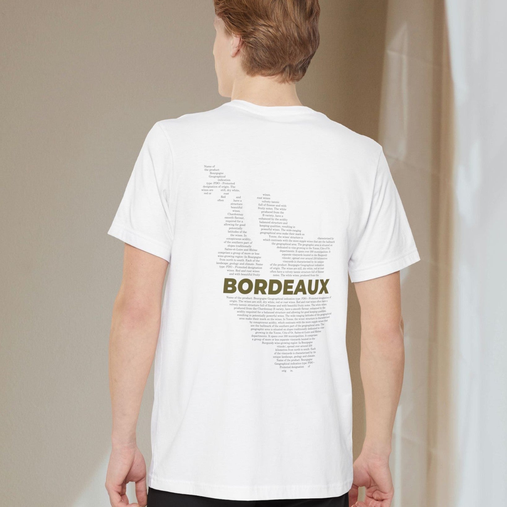 Bordeaux Wine Map - Pocket T-shirt-T-Shirt-gift ideas for foodies-Knife Shift