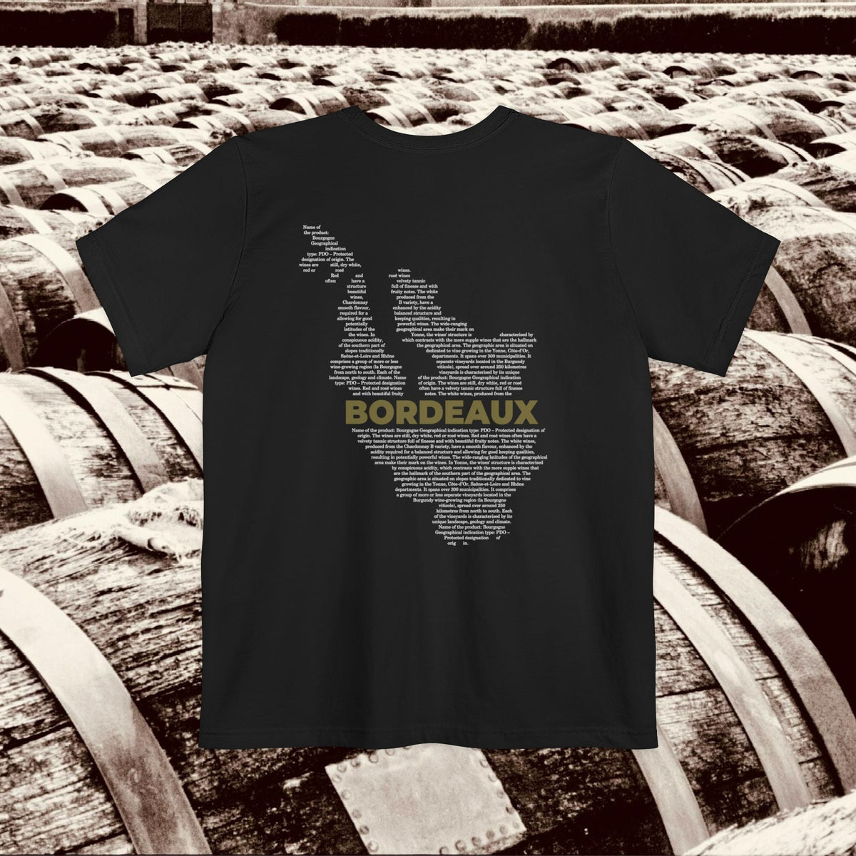 Bordeaux Wine Map - Pocket T-shirt-T-Shirt-gift ideas for foodies-Knife Shift