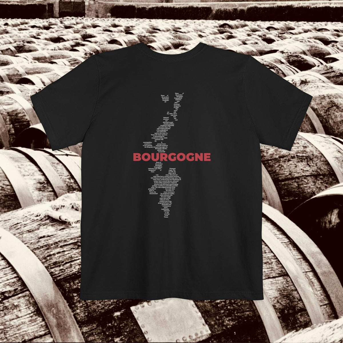 Bourgogne Wine Map - Pocket T-shirt-T-Shirt-gift ideas for foodies-Knife Shift