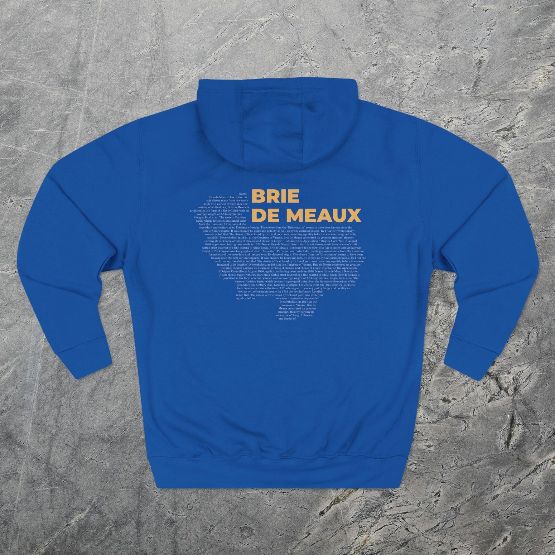 Brie de Meaux Cheese Map - Midweight Hoodie-Hoodie-gift ideas for foodies-Knife Shift