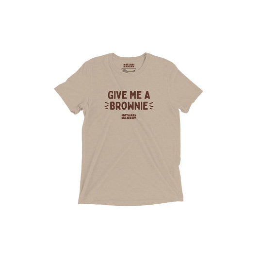 Give Me A Brownie Graphic Tee - Tan - Knife Shift