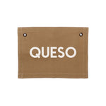 Queso Small Canvas Flag - Knife Shift