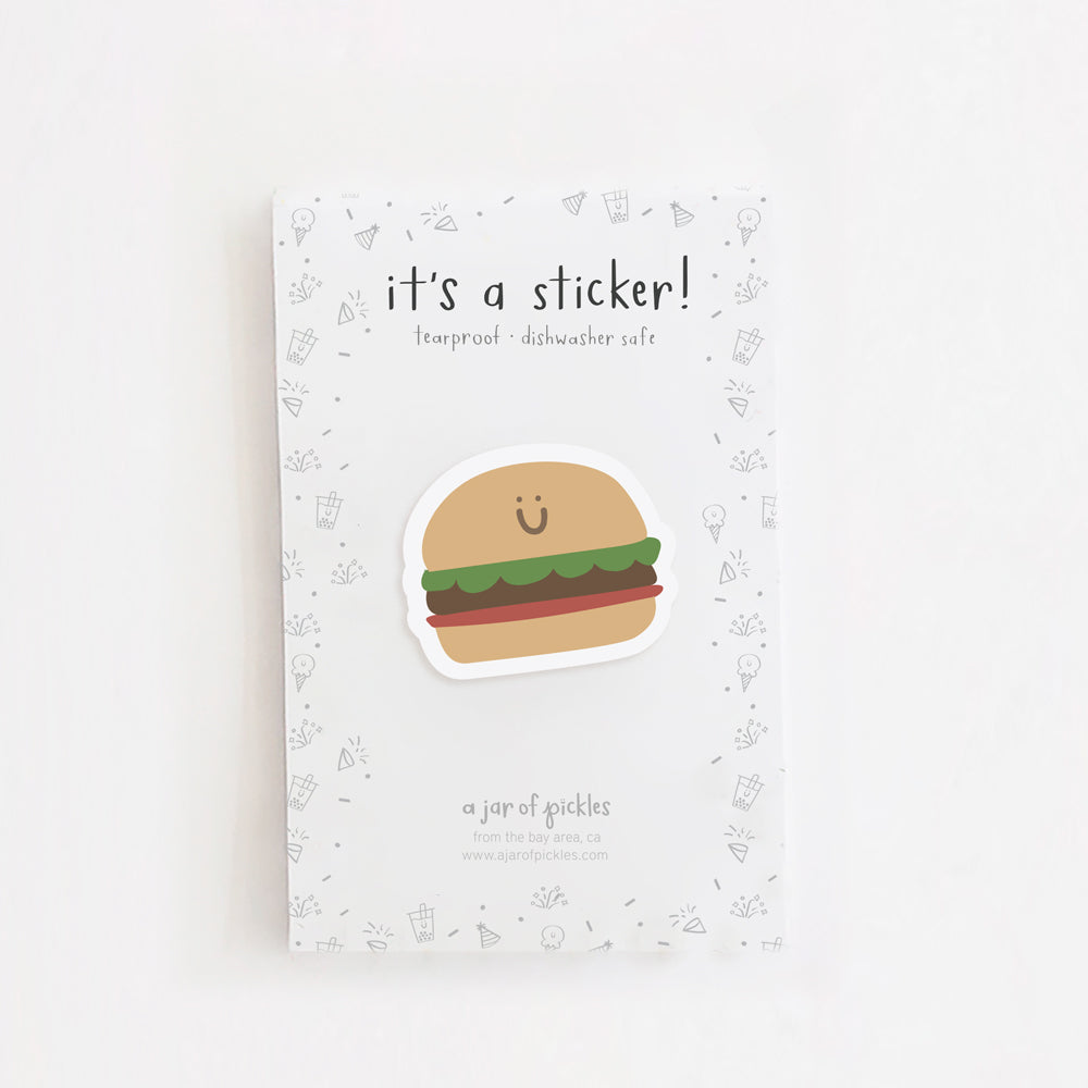 Burger Vinyl Sticker - Knife Shift