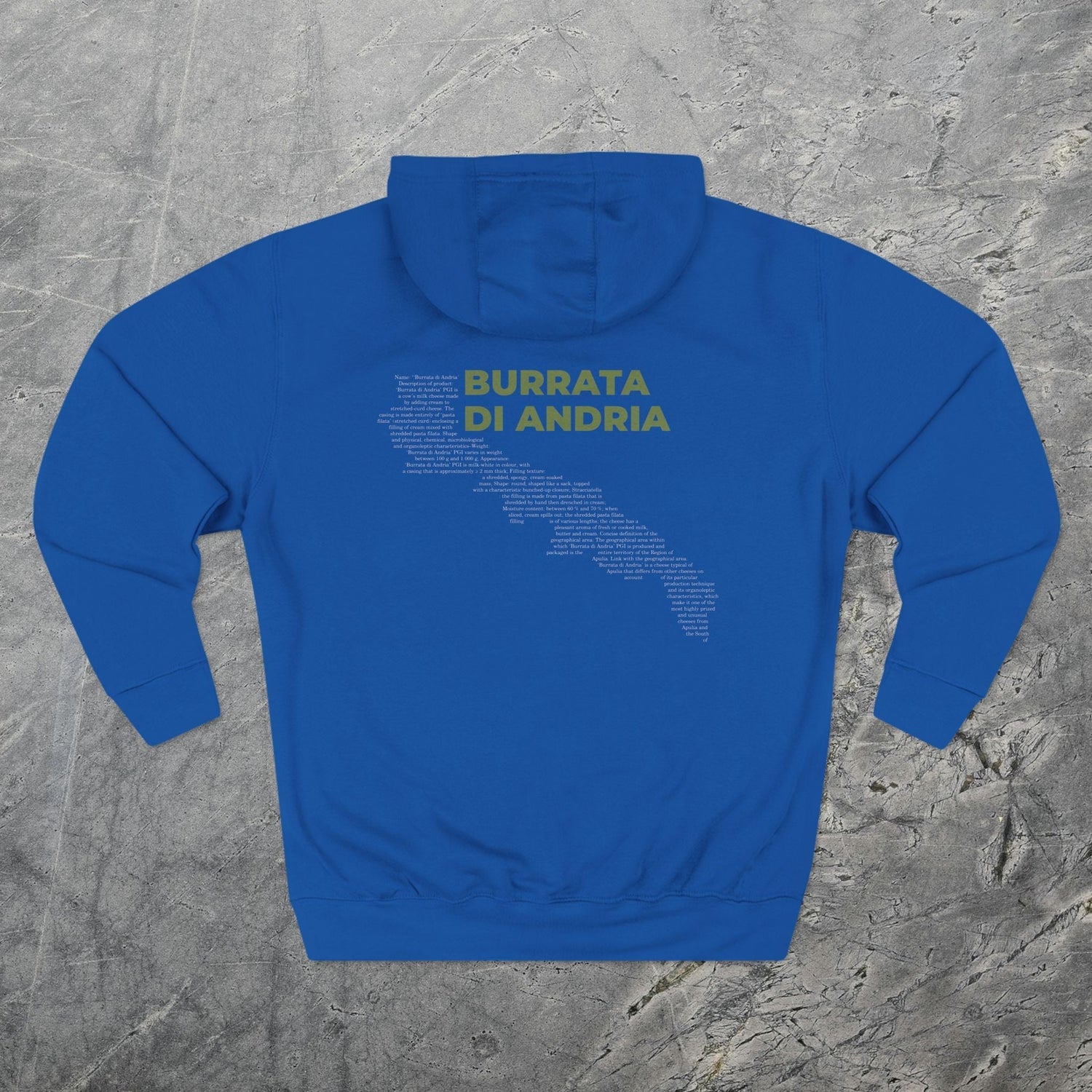 Burrata di Andria Cheese Map - Midweight Hoodie-Hoodie-gift ideas for foodies-Knife Shift