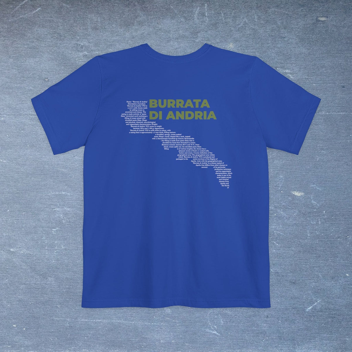 Burrata di Andria Cheese Map - Pocket T-shirt-T-Shirt-gift ideas for foodies-Knife Shift