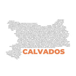 Calvados Map - Pocket T-shirt-T-Shirt-gift ideas for foodies-Knife Shift