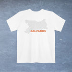 Calvados Map - Pocket T-shirt-T-Shirt-gift ideas for foodies-Knife Shift