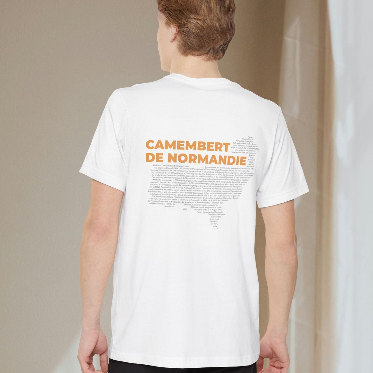 Camembert Cheese Map - Pocket T-shirt-T-Shirt-gift ideas for foodies-Knife Shift