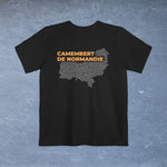 Camembert Cheese Map - Pocket T-shirt-T-Shirt-gift ideas for foodies-Knife Shift