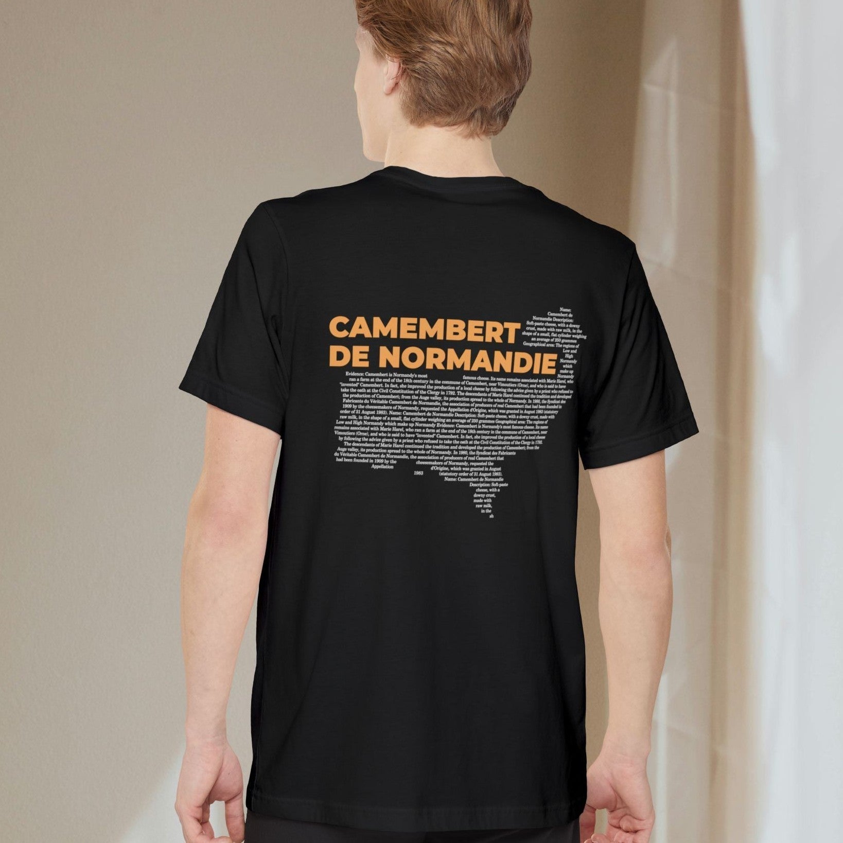 Camembert Cheese Map - Pocket T-shirt-T-Shirt-gift ideas for foodies-Knife Shift