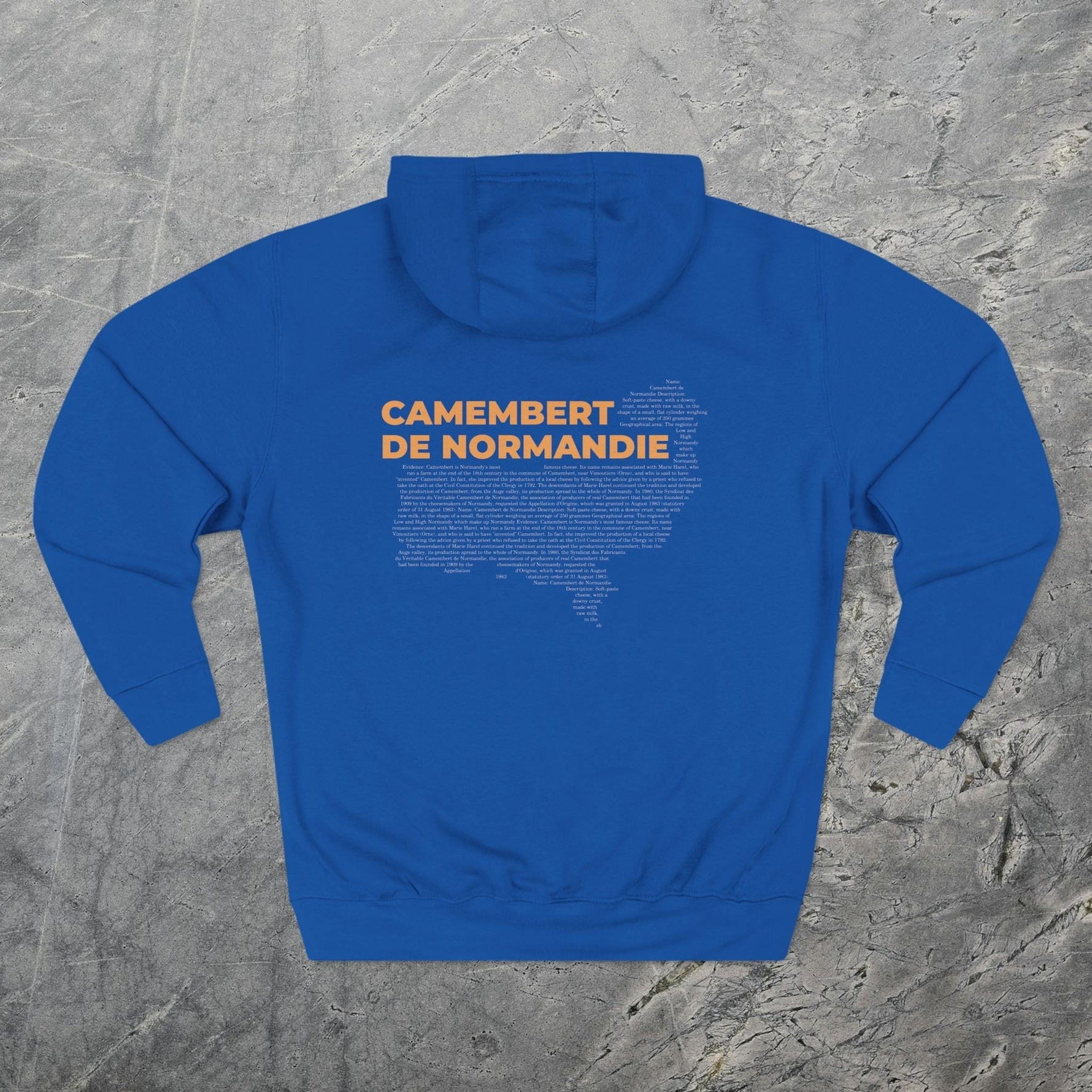 Camembert de Normandie Cheese Map - Midweight Hoodie-Hoodie-gift ideas for foodies-Knife Shift