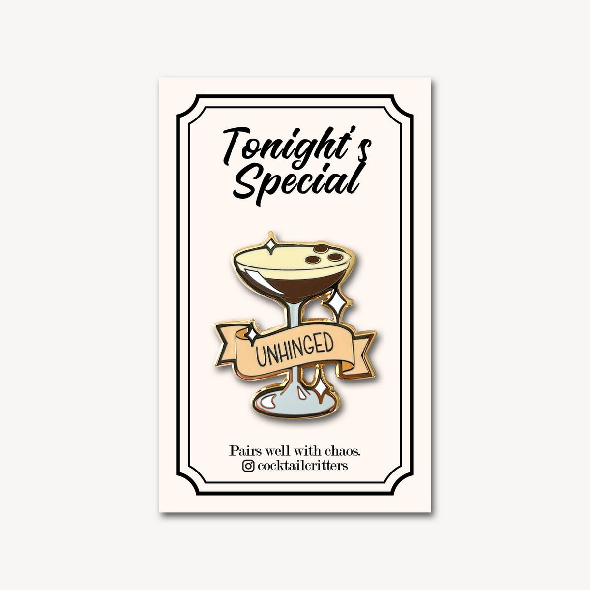 Espresso Martini (Unhinged) Cocktail Pin