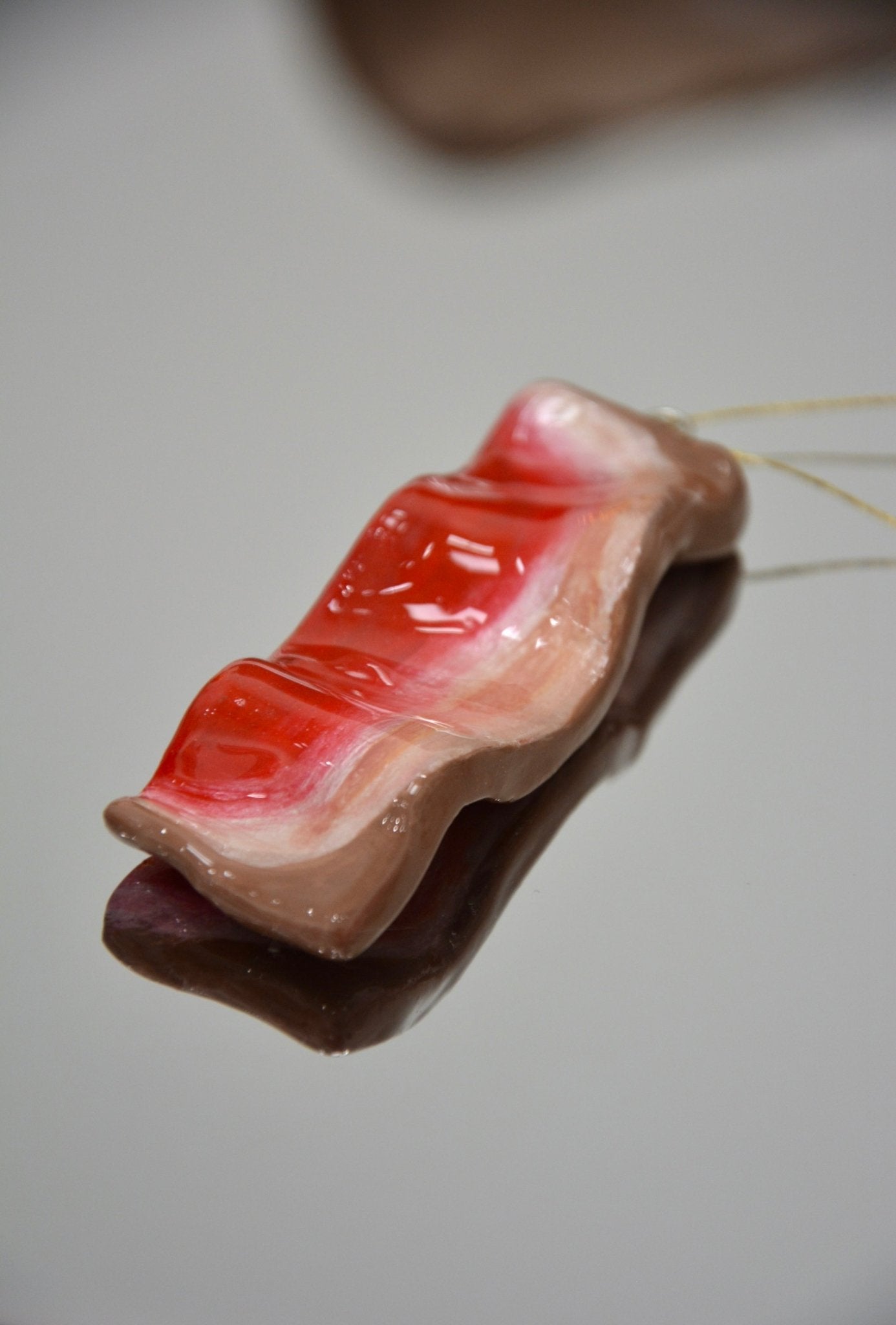 Ceramic Thick-Cut Bacon Ornament - Thumbnail 3