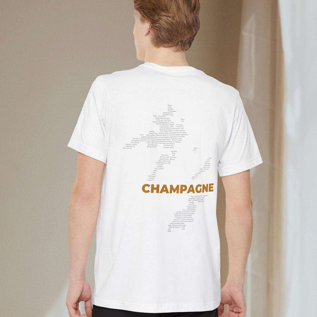 Champagne Wine Map - Pocket T-shirt-T-Shirt-gift ideas for foodies-Knife Shift