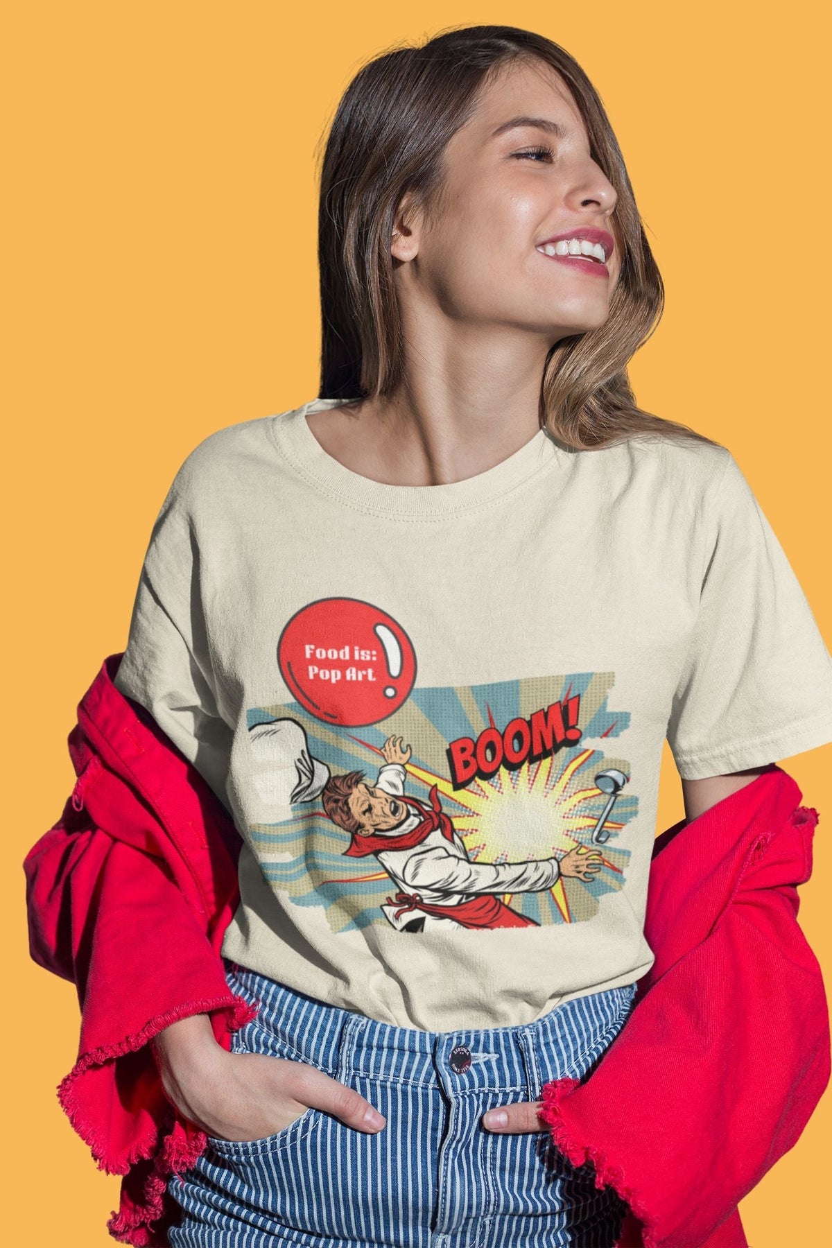 Chef Comic Book - Food Pop Art Unisex Tee-T-Shirt-gift ideas for foodies-Knife Shift