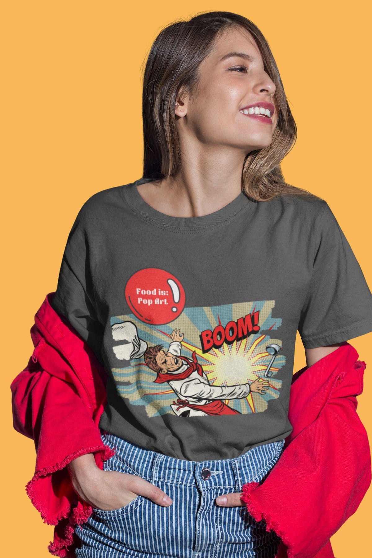 Chef Comic Book - Food Pop Art Unisex Tee-T-Shirt-gift ideas for foodies-Knife Shift