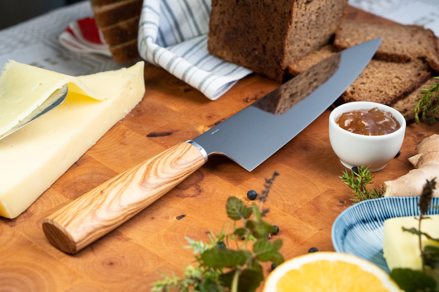 A&C Chef Knife - Olivewood - Thumbnail 4