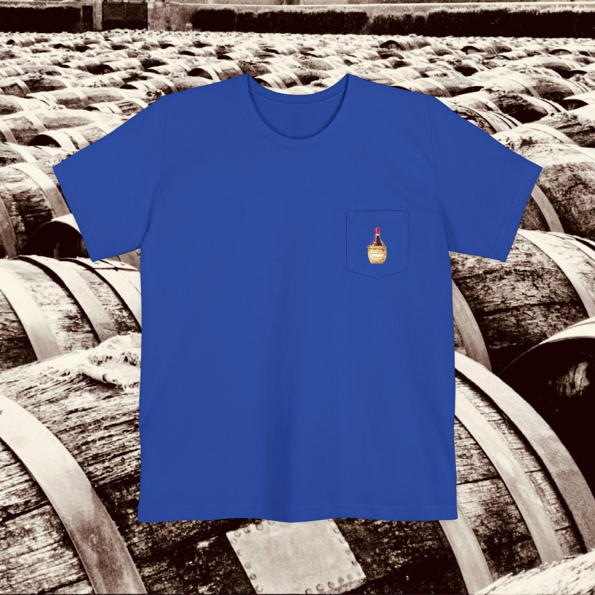 Chianti Wine Map - Pocket T-shirt-T-Shirt-gift ideas for foodies-Knife Shift