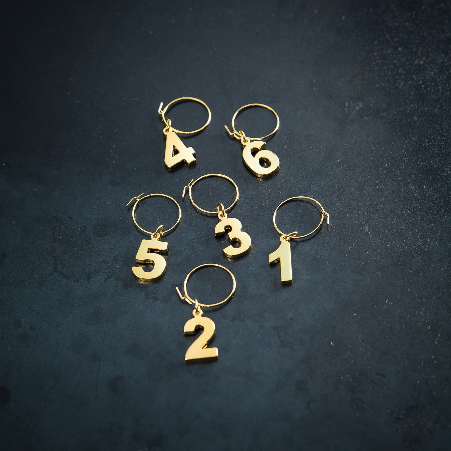 Gold Plated Wine Charms - Knife Shift