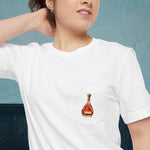 Cognac Map - Pocket T-shirt-T-Shirt-gift ideas for foodies-Knife Shift