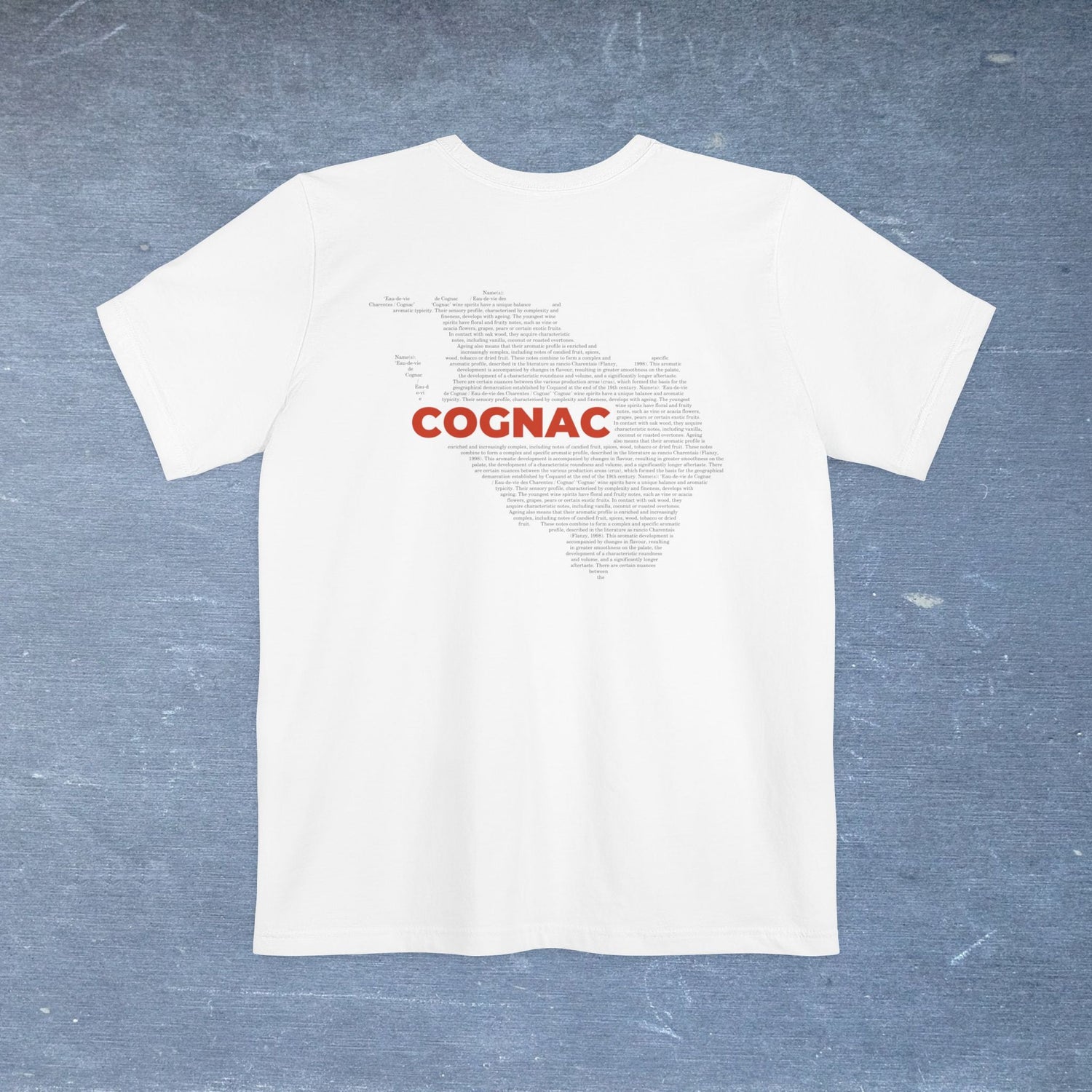 Cognac Map - Pocket T-shirt-T-Shirt-gift ideas for foodies-Knife Shift