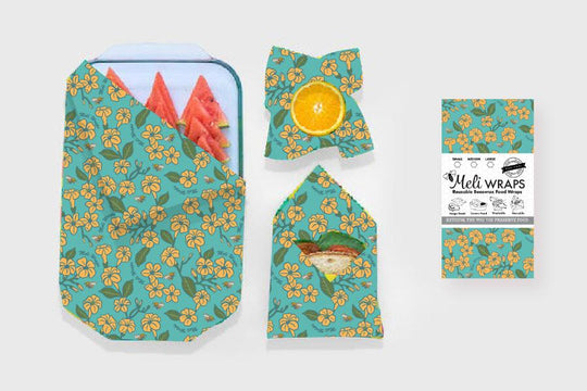 Beeswax Food Wrap - Puakenikeni Print - Knife Shift