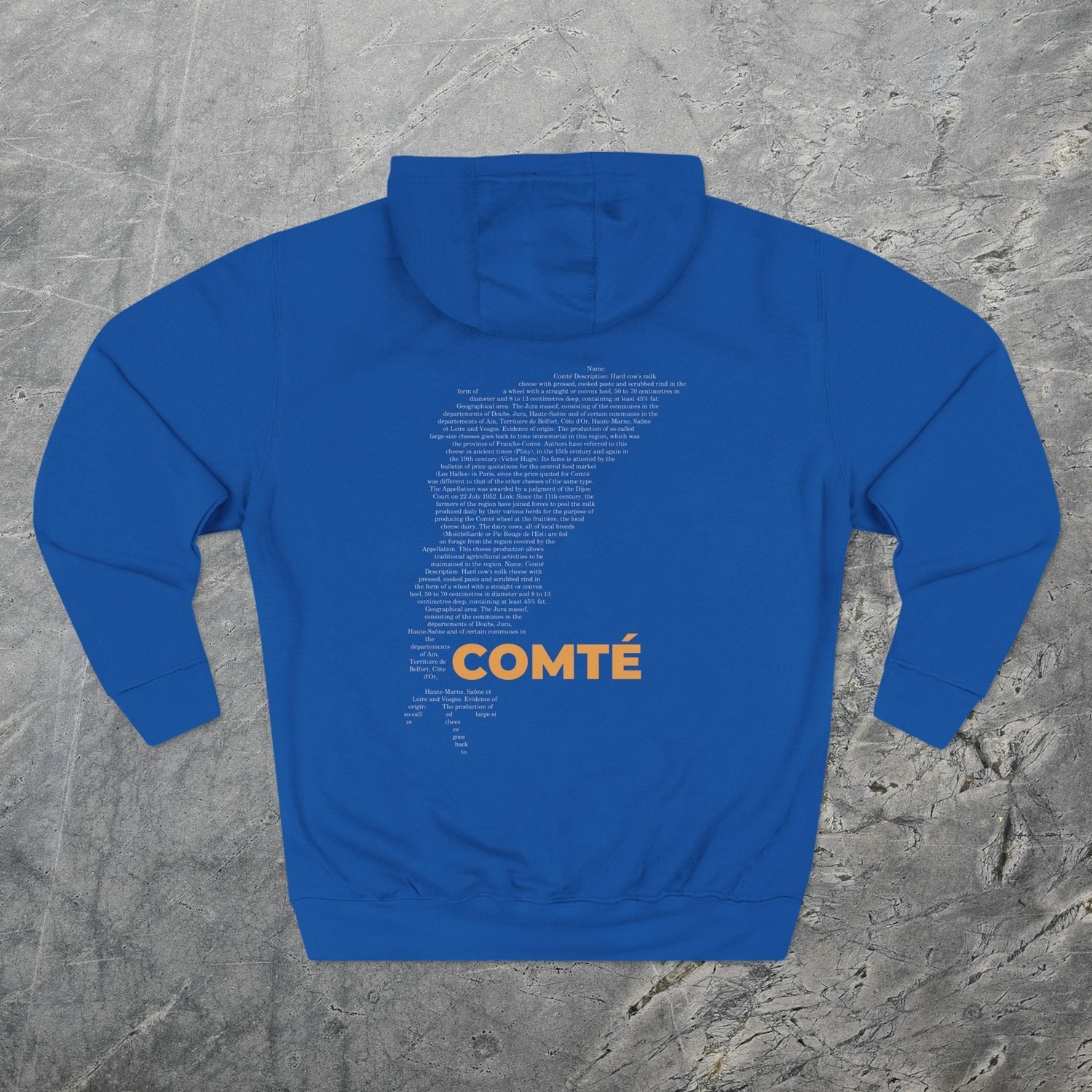 Comté Cheese Map - Midweight Hoodie-Hoodie-gift ideas for foodies-Knife Shift