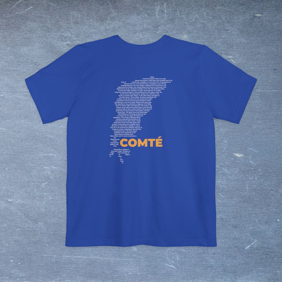 Comté Cheese Map - Pocket T-shirt-T-Shirt-gift ideas for foodies-Knife Shift