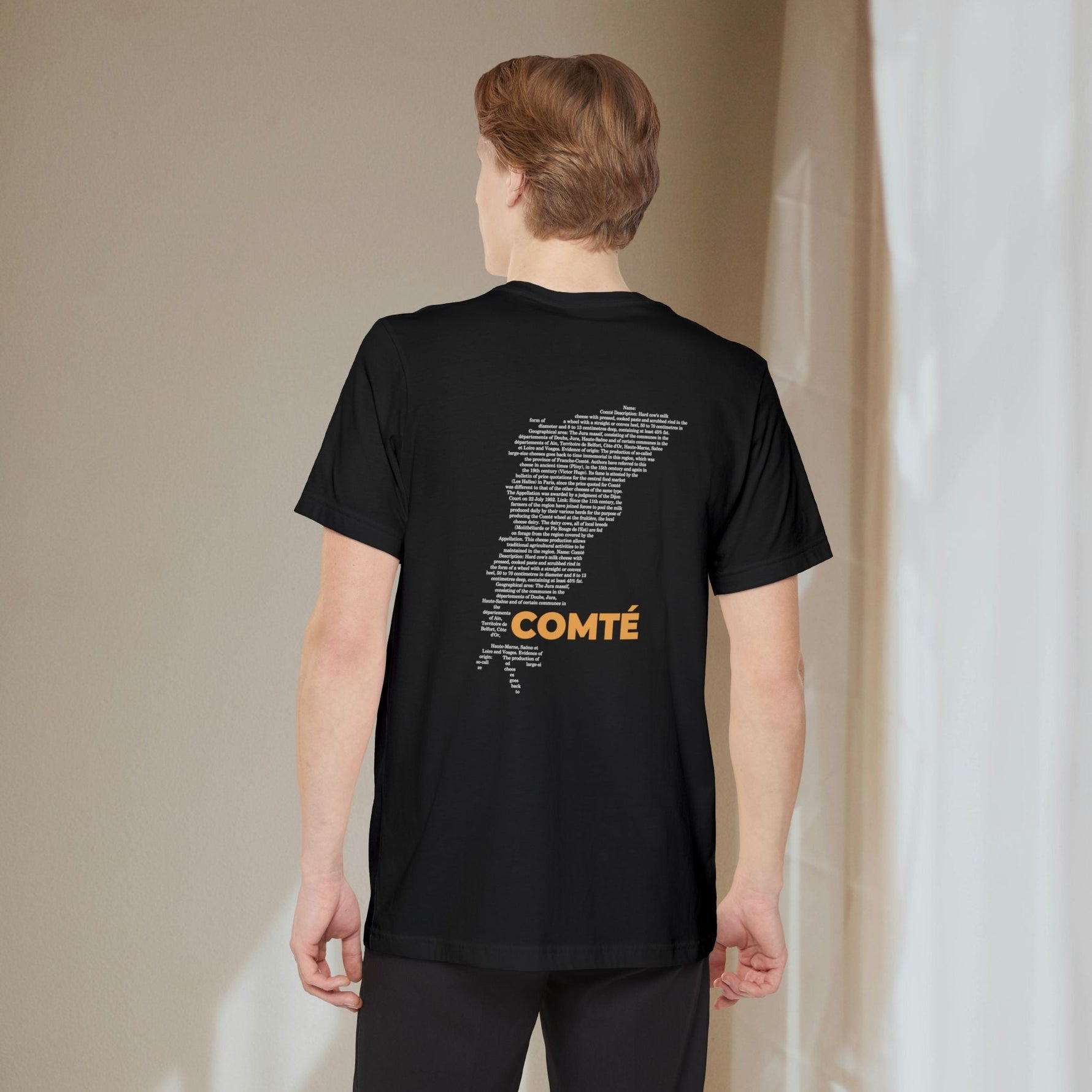 Comté Cheese Map - Pocket T-shirt-T-Shirt-gift ideas for foodies-Knife Shift