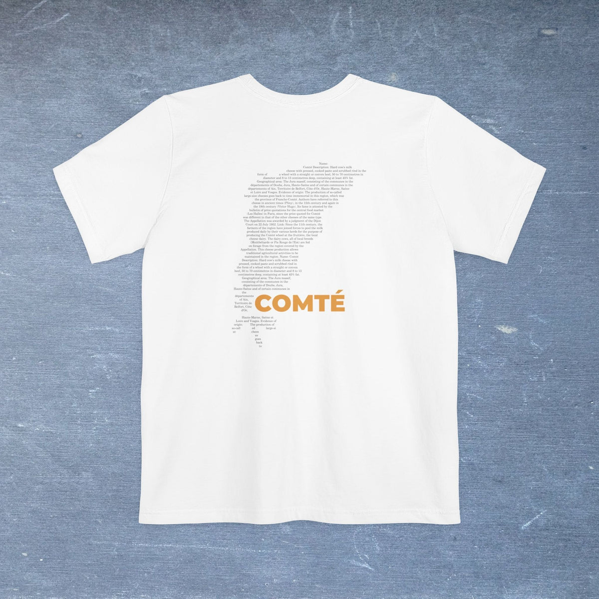 Comté Cheese Map - Pocket T-shirt-T-Shirt-gift ideas for foodies-Knife Shift