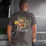 Confit Technique - Unisex Heavyweight T-shirt-T-Shirt-gift ideas for foodies-Knife Shift