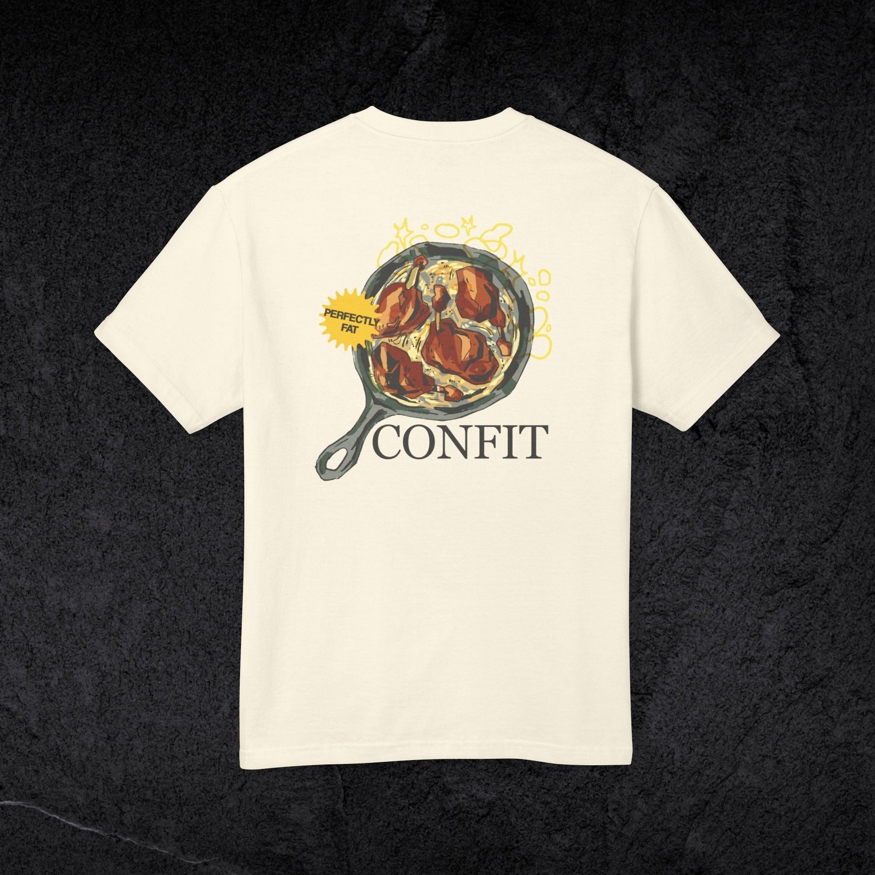 Confit Technique - Unisex Heavyweight T-shirt-T-Shirt-gift ideas for foodies-Knife Shift