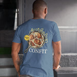 Confit Technique - Unisex Heavyweight T-shirt-T-Shirt-gift ideas for foodies-Knife Shift