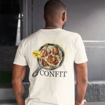 Confit Technique - Unisex Heavyweight T-shirt-T-Shirt-gift ideas for foodies-Knife Shift